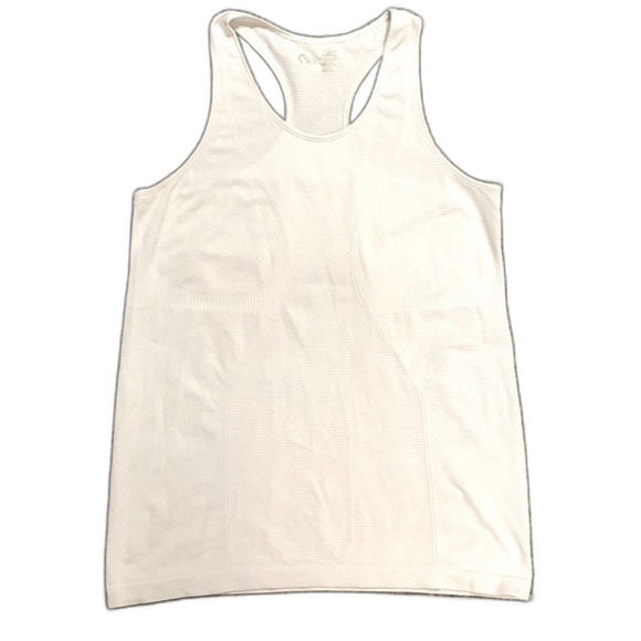 Zyia White Performance Sleeveless Racer Back Yoga Athletic Tank Top Size L - Picture 1 of 8